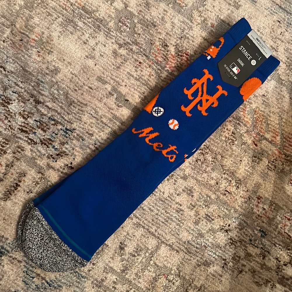 Stance casual New York Mets socks size large blue